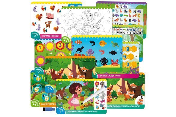 Розвиваюча гра VT5010-42 "Панда" картки пиши-стирай Vladi Toys