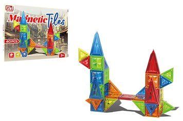 Конструктор магнітний MAGNETIC TILES GW965 40 дет.кор.26.7x4.8x21см
