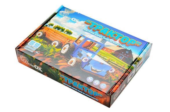 Дерев'яний 3D конструктор "Трактор" 69 дет. Puz-00933 р. 27,8*8,4*8,7 см PuzzleOK