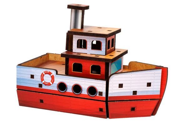 Конструктор дерев'яний Puz-00962 "Turbo Ship" в кульку PuzzleOK