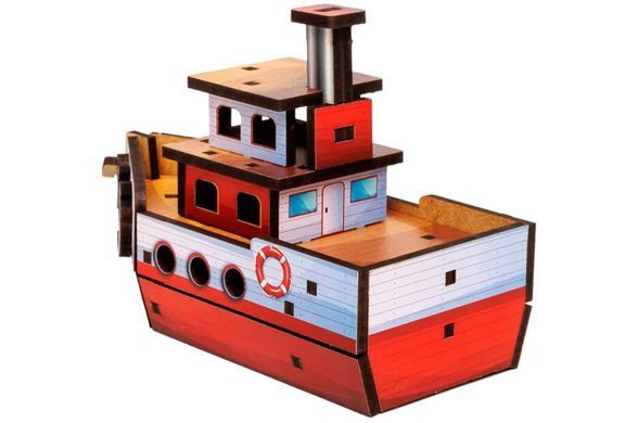 Конструктор дерев'яний Puz-00962 "Turbo Ship" в кульку PuzzleOK