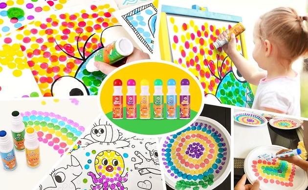 Точковий живопис Jar Melo 6 кольорів Dot Painting