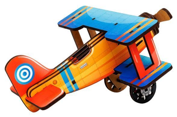 Конструктор дерев'яний Puz-00959 "Turbo Plane" в кульку PuzzleOK