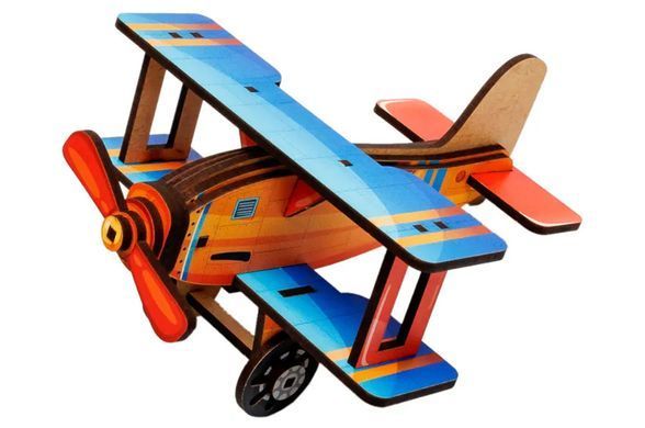 Конструктор дерев'яний Puz-00959 "Turbo Plane" в кульку PuzzleOK