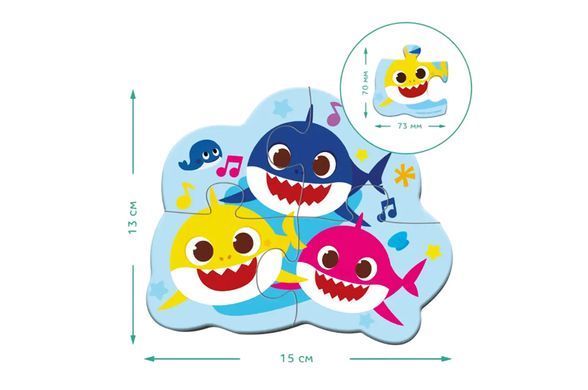 Пазли - 2-3-4 елм. - 200587 "Shark" DoDo