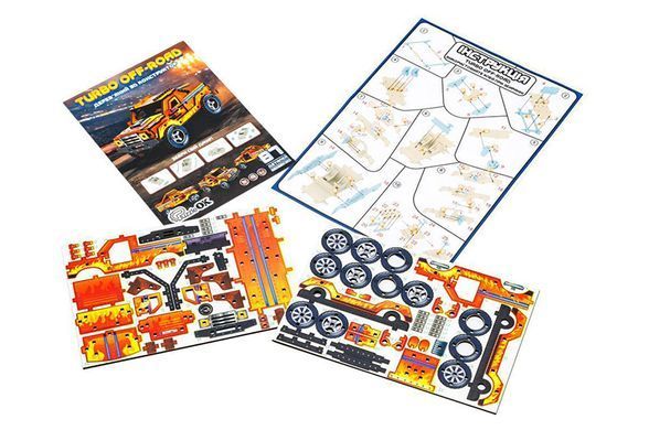 Конструктор 3D Puz-00972"Turbo off-road", дерев'яний PuzzleOk