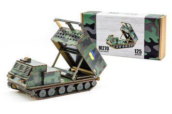 Конструктор 125-0209 "M270" дерев'яний 125 дет., р. 23х9х8 см PuzzleOk