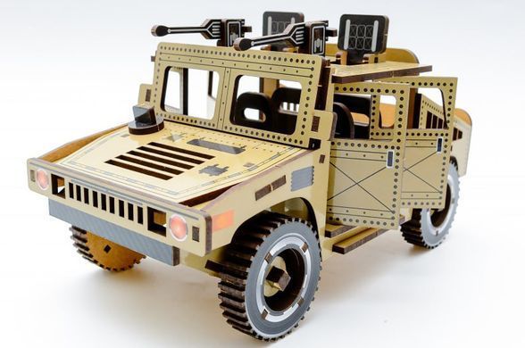 Конструктор Puz-00927 "HUMVEE" дерев'яний, р.22х11х12,5см PuzzleOk